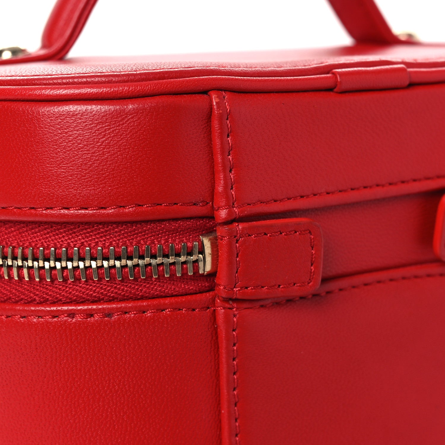 Chanel Lambskin Timeless Vanity Cosmetic Case Red 12 of 12