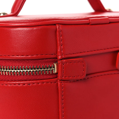 Chanel Lambskin Timeless Vanity Cosmetic Case Red 12 of 12