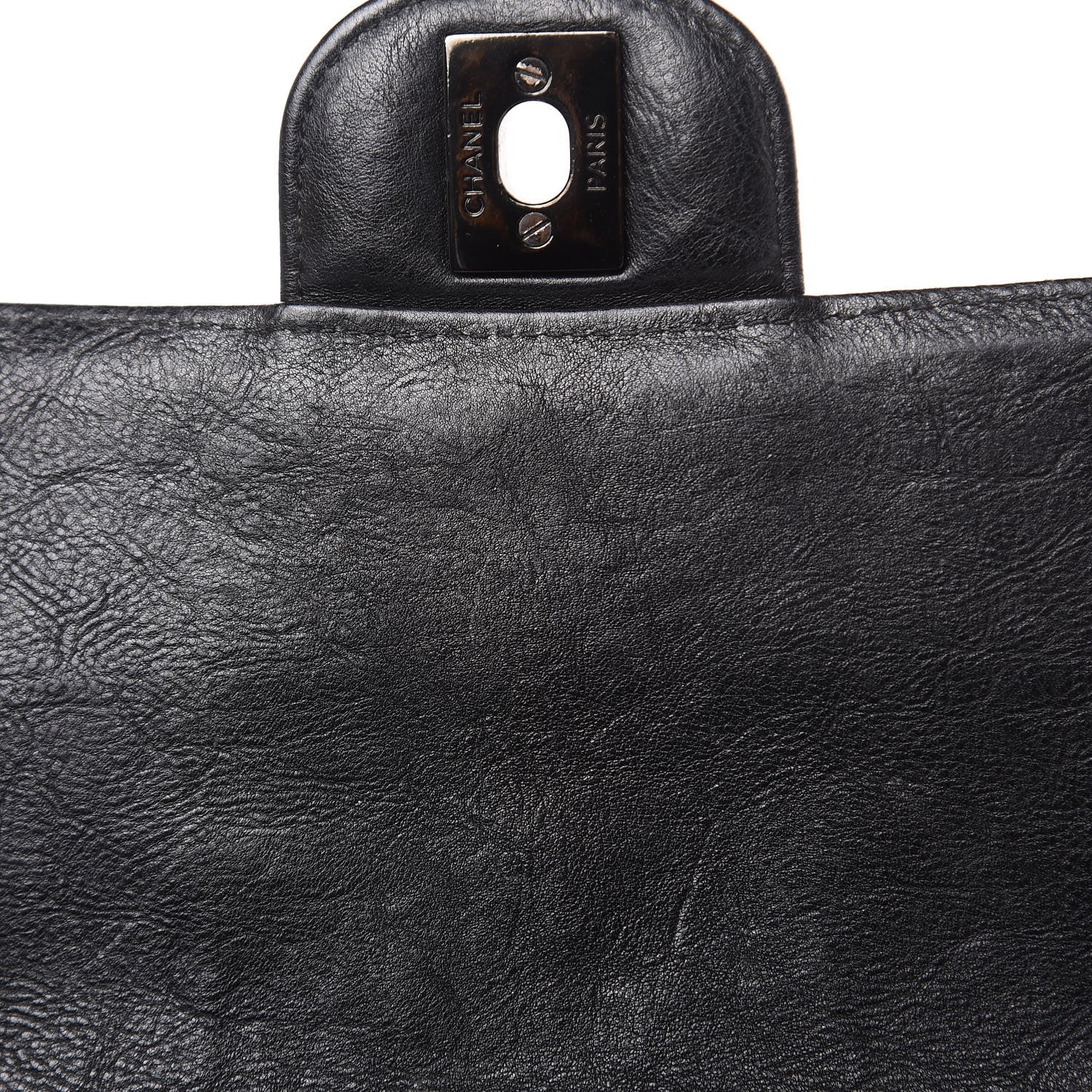 Chanel Crumpled Calfskin Quilted Mini Rectangular Flap So Black 14 of 15