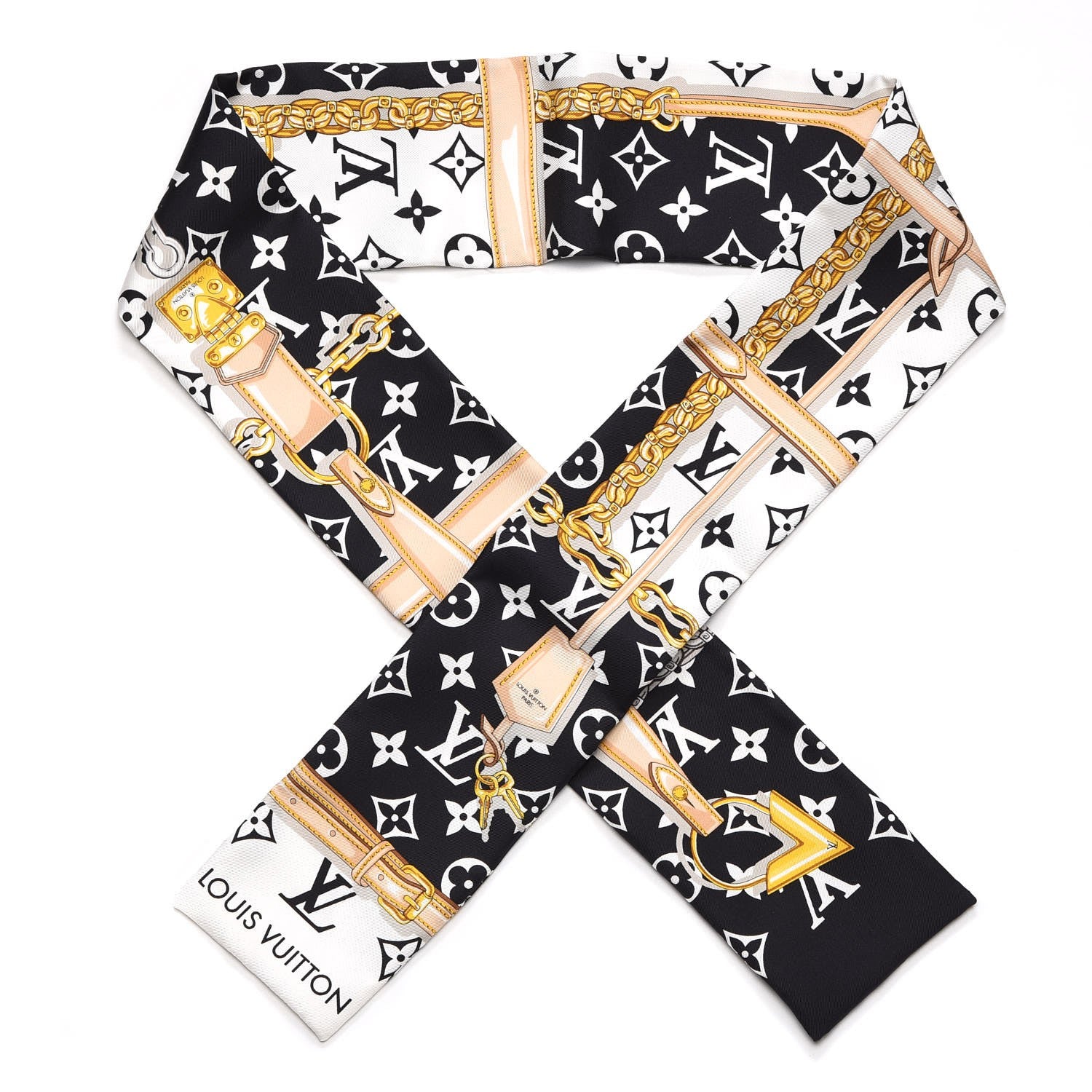 Louis Vuitton Silk Monogram Confidential Bandeau Black 1 of 5
