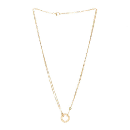 Cartier 18K Yellow Gold 2 Diamond LOVE Necklace 3 of 7