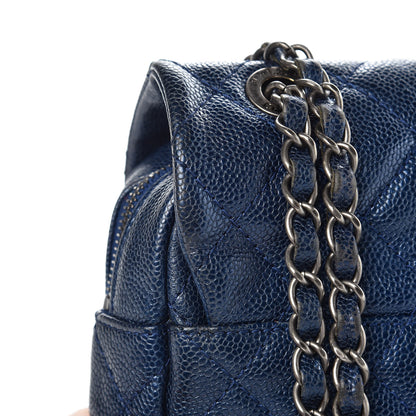 Chanel Iridescent Caviar Quilted Large Chic Flap Blue 12 of 15