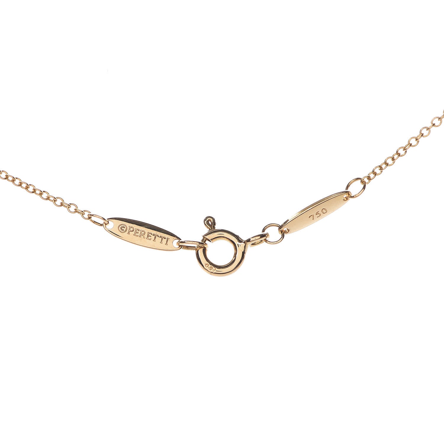 Tiffany 18K Yellow Gold Diamond .14ct Elsa Peretti Diamonds by the Yard Pendant Necklace 4 of 6