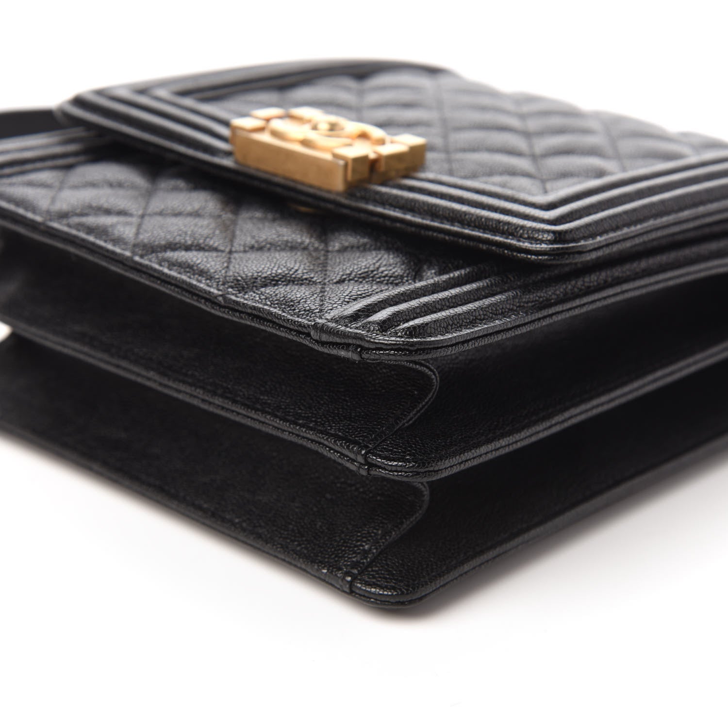 Chanel Caviar Quilted North South Boy Flap Black 8 of 12