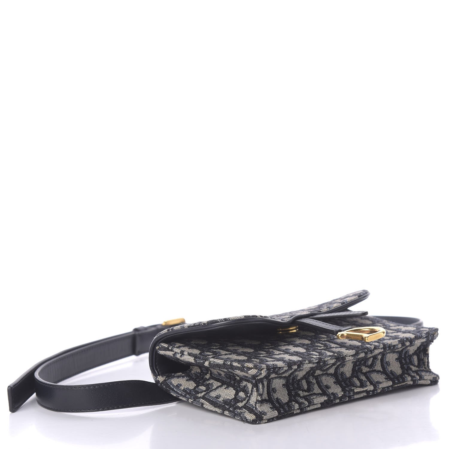 Christian Dior Oblique Saddle Belt Bag Blue 4 of 10