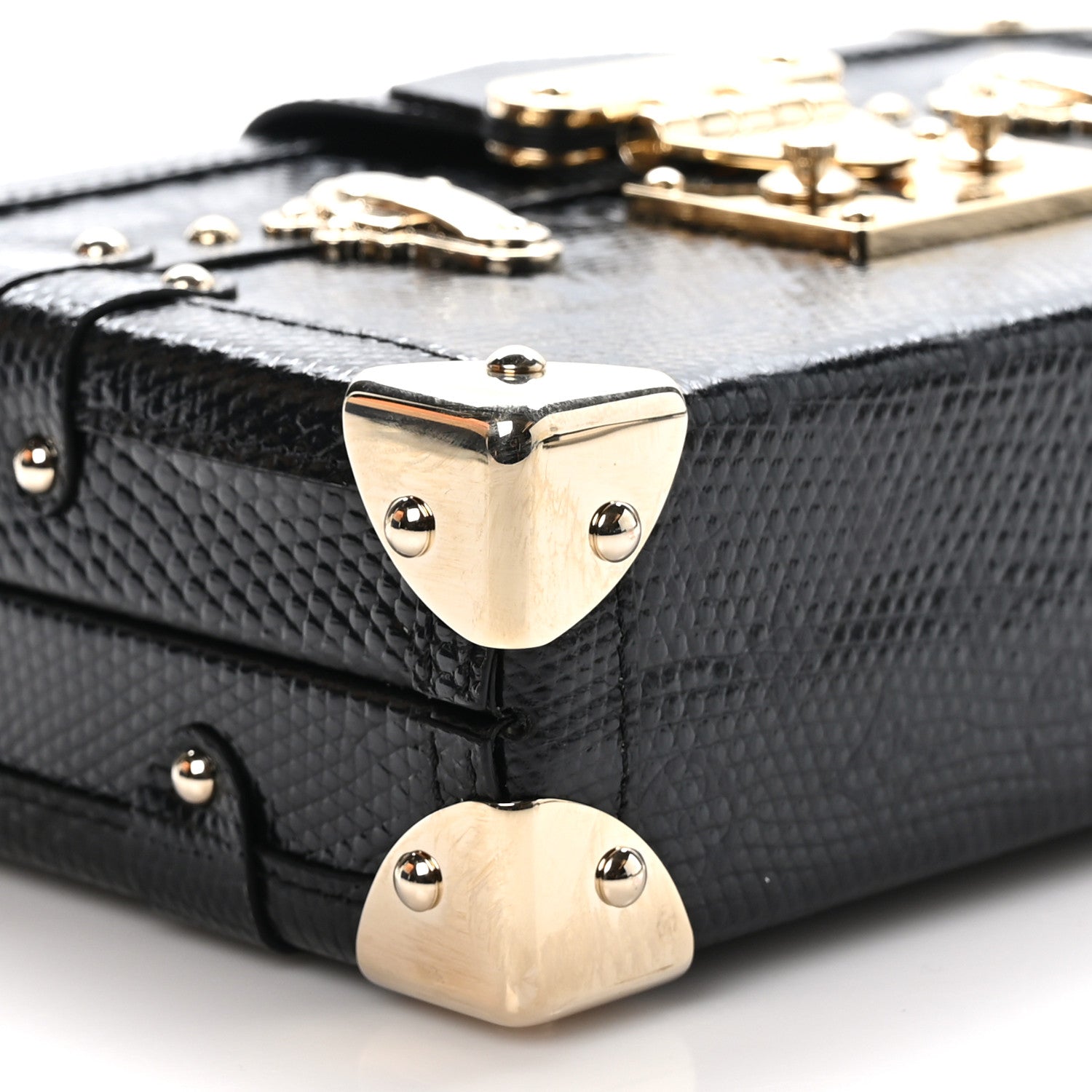 Louis Vuitton Lizard Petite Malle Black 8 of 10