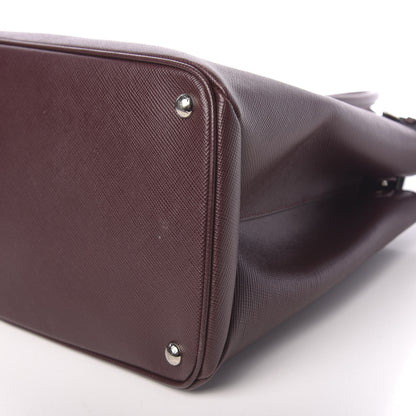 Prada Saffiano Cuir Twin Tote Granato 11 of 11