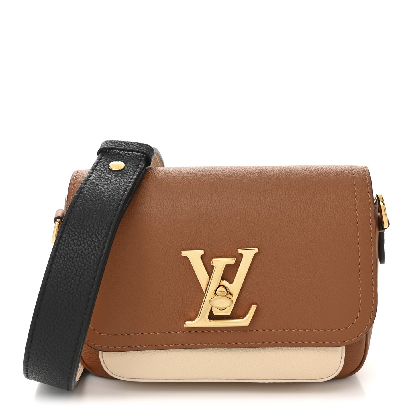 Grained Calfskin Lockme Tender Chataigne