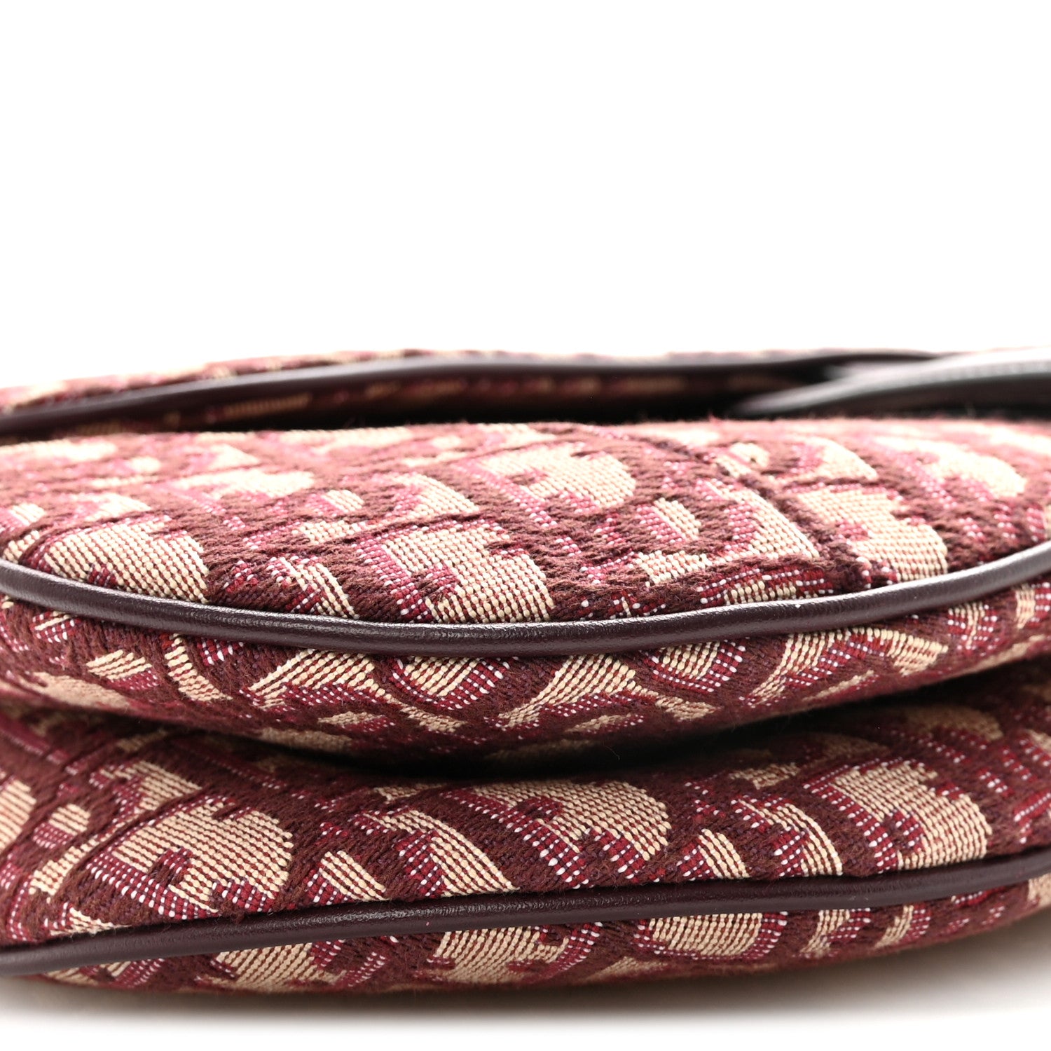 Christian Dior Oblique Saddle Bag Burgundy 9 of 10