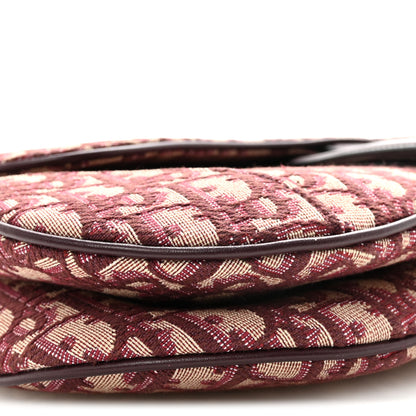 Christian Dior Oblique Saddle Bag Burgundy 9 of 10