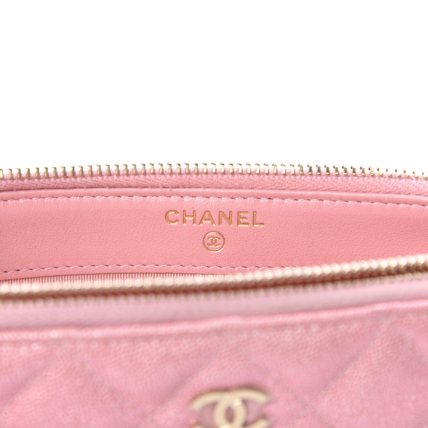 Chanel Iridescent Caviar Quilted Small Clutch With Chain Pink 9 of 13