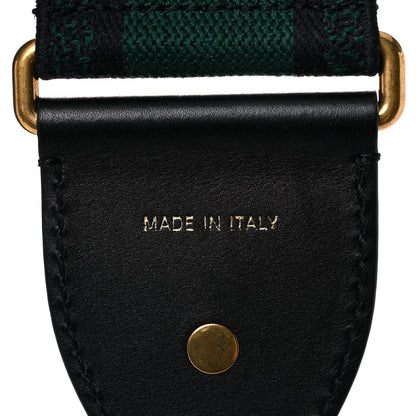 Christian Dior Canvas Embroidered Shoulder Strap Dark Green 3 of 8