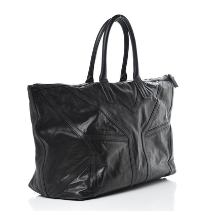 Saint Laurent Calfskin Sac Hamptons Weekender Bag Black 3 of 24