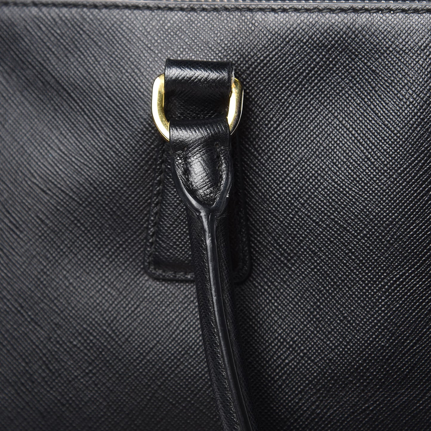 Saffiano Medium Galleria Double Zip Tote Black