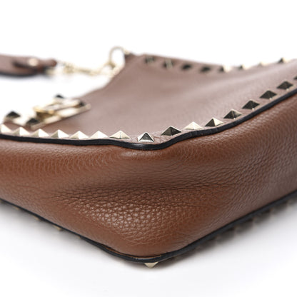 Valentino Garavani Pebbled Calfskin Mini Rockstud Flip-Lock Messenger Bag Light Cuir 6 of 9