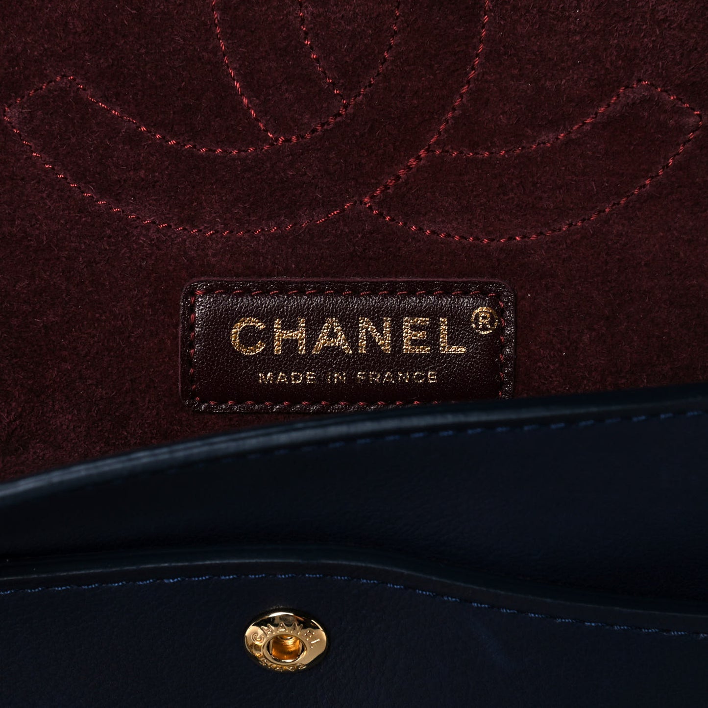 Calfskin Nude 2.55 Medals Reissue 226 Flap Navy