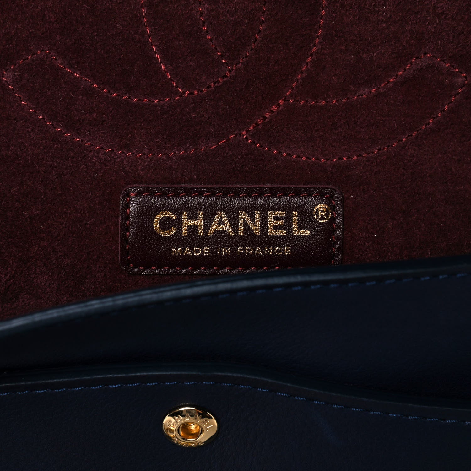 Chanel Calfskin Nude 2.55 Medals Reissue 226 Flap Navy 5 of 10