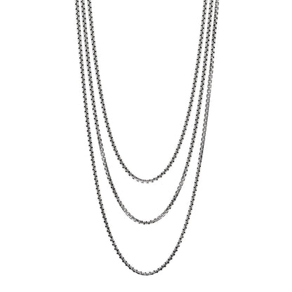 David Yurman Sterling Silver 14K Yellow Gold 2.7mm Box Chain Necklace 72" 1 of 5