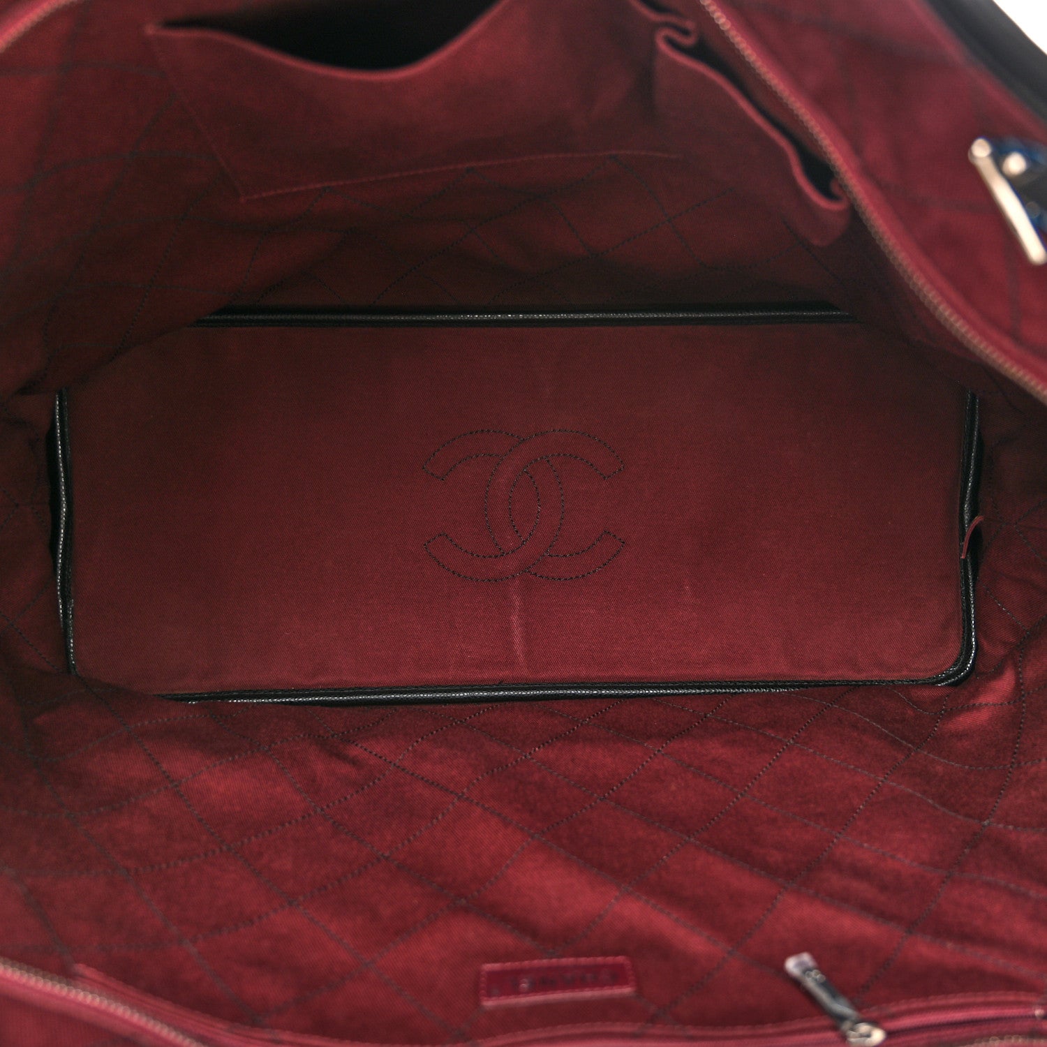 Chanel Grained Calfskin Large Shopping Fever Tote Black 6 of 14