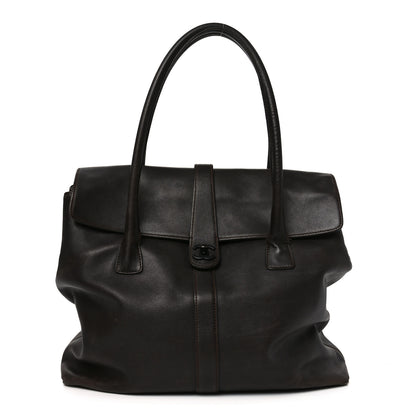 Chanel Calfskin Carrying Case Dark Brown 1 of 10