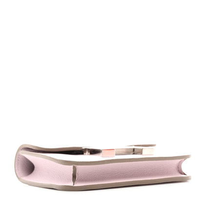 Hermes Evercolor Bi-Color Constance Slim Wallet Mauve Pale Rouge Sellier 5 of 11