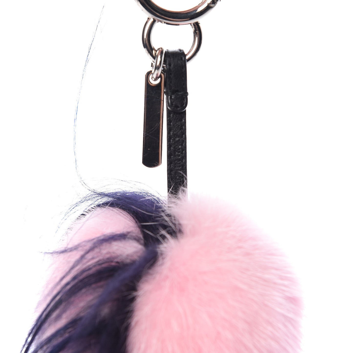 Mink Goat Fur QuTweet Bag Bug Charm Marshmallow Black