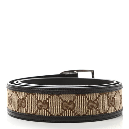 Gucci Monogram Dollar Calfskin 40mm Belt 105 42 Beige Ebony Testa di Moro 2 of 5