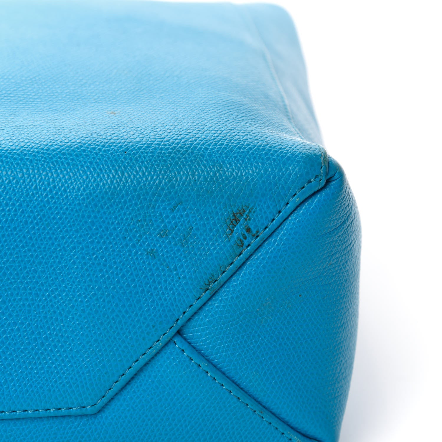 Celine Grained Calfskin Small Vertical Cabas Turquoise 8 of 11