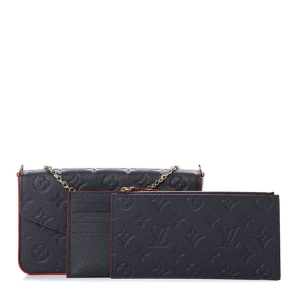 Louis Vuitton Empreinte Pochette Felicie Chain Wallet Marine Rouge 2 of 12