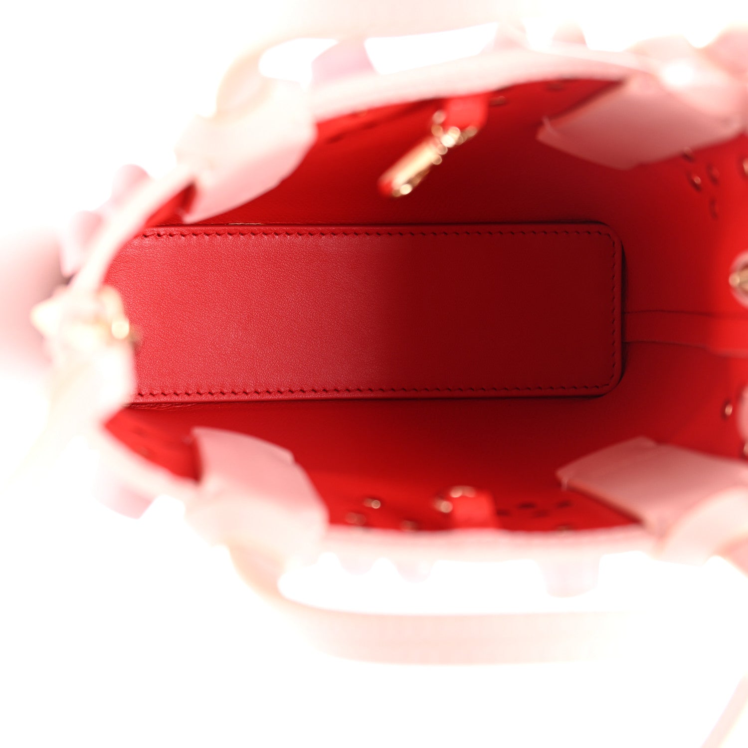 Christian Louboutin Calfskin Empire Spike Studded Mini North South Cabata Tote Rosy 5 of 10