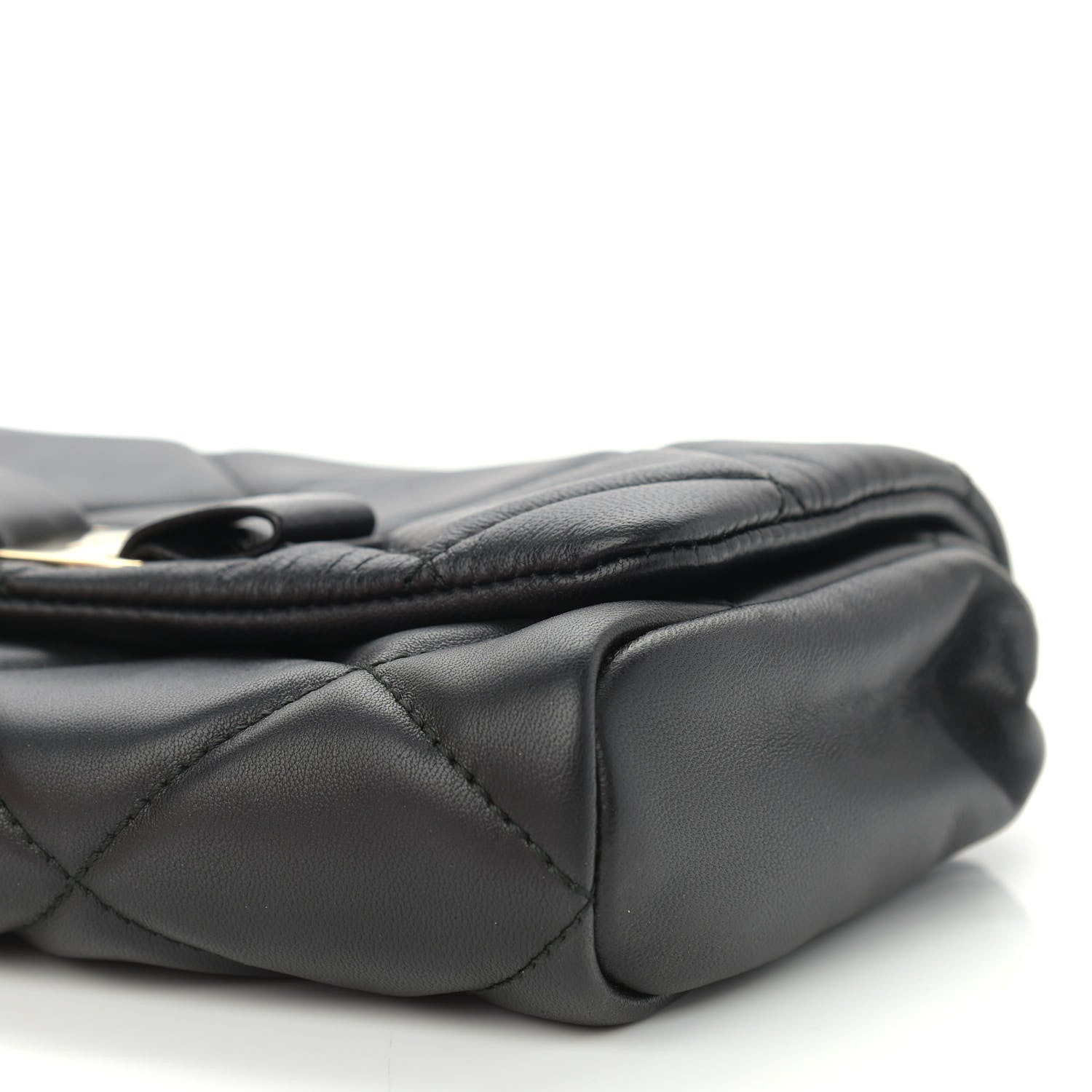 Salvatore Ferragamo Nappa Quilted Ginny Crossbody Black 9 of 10