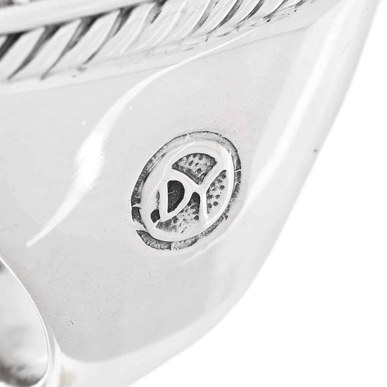 David Yurman Sterling Silver Diamond Rose Quartz 21mm Albion Statement Ring 52 6 6 of 7