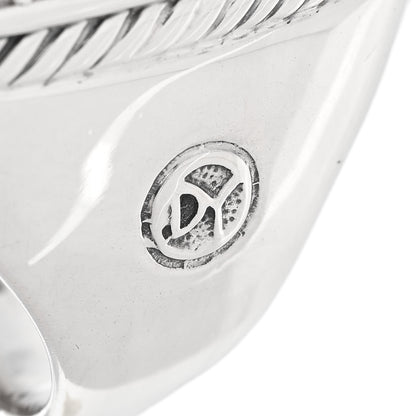 David Yurman Sterling Silver Diamond Rose Quartz 21mm Albion Statement Ring 52 6 6 of 7