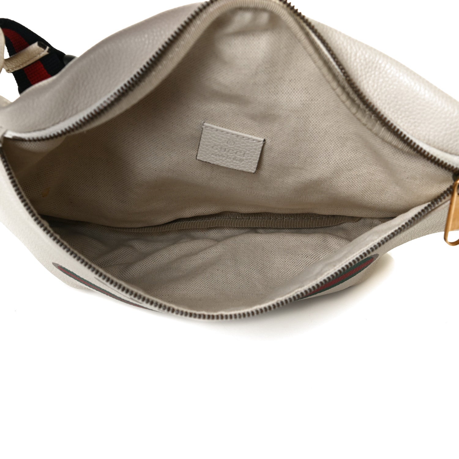 Gucci Grained Calfskin Logo Belt Bag White 7 of 13