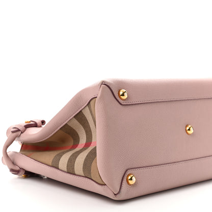 Burberry Derby Calfskin House Check Medium Banner Tote Pale Orchid 9 of 11