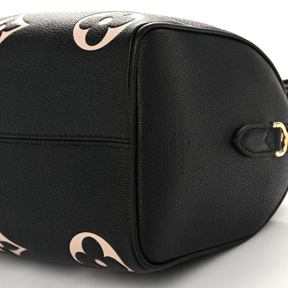 Louis Vuitton Empreinte Monogram Giant Speedy Bandouliere 25 Black Beige 9 of 9