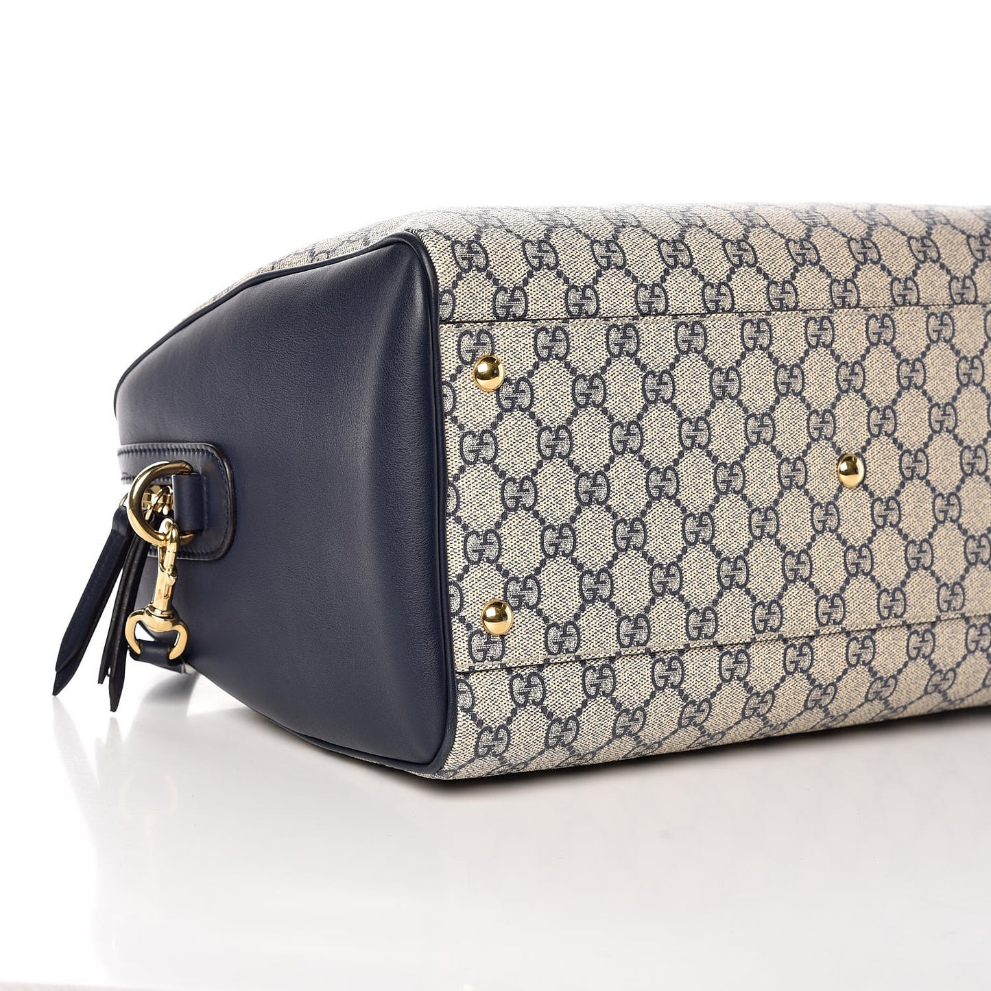 GG Supreme Monogram Medium Boston Beige Blue