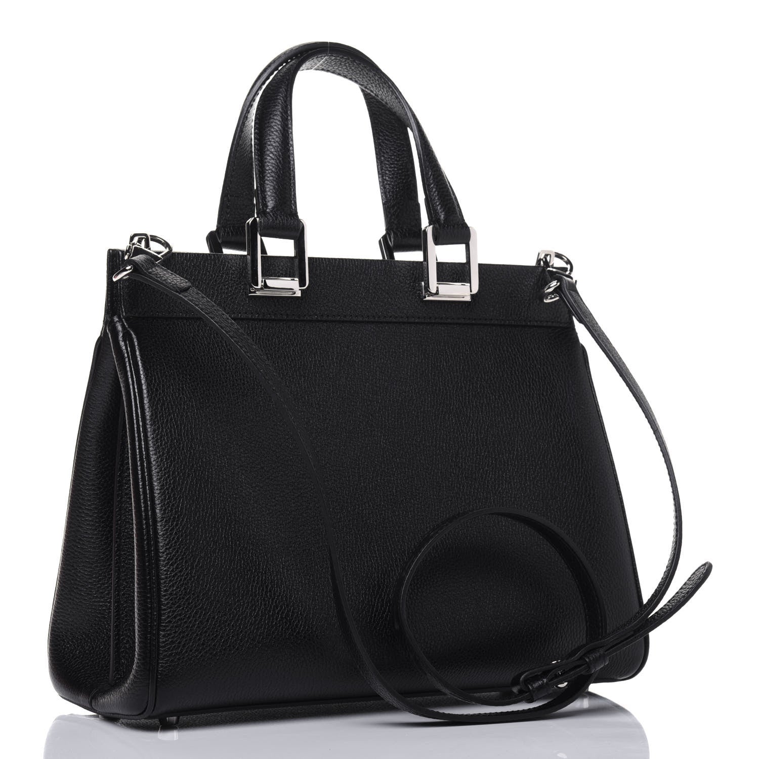 Gucci Grainy Calfskin Small Zumi Top Handle Bag Black 4 of 16