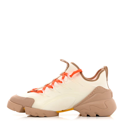 Christian Dior Neoprene Rubber Womens D-Connect Sneakers 38.5 White Beige 1 of 12