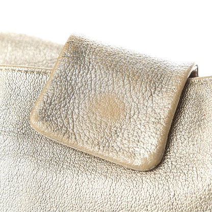 Chanel Metallic Goatskin Luxe Ligne Flap Light Gold 11 of 12