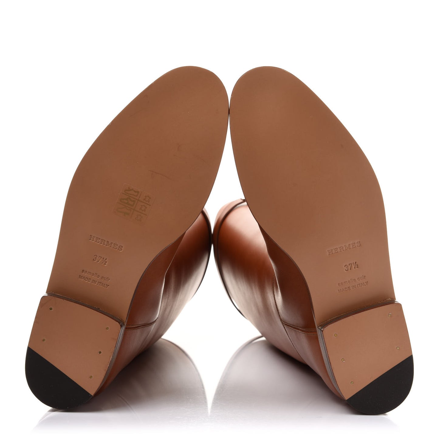 Heritage Calfskin Kelly Jumping Boots 37.5 Naturel