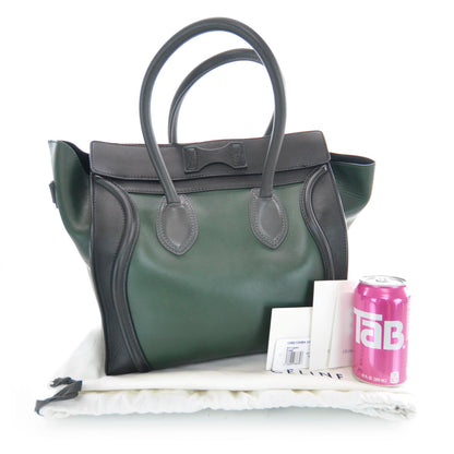 Celine Smooth Calfskin Mini Tri-Color Luggage Forest 3 of 7