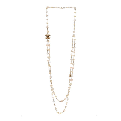 Chanel Pearl Beaded CC Long Necklace Gold 3 of 6