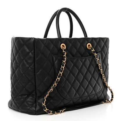 Chanel Caviar Quilted Large Coco Handle Shopping Tote Black 3 of 14