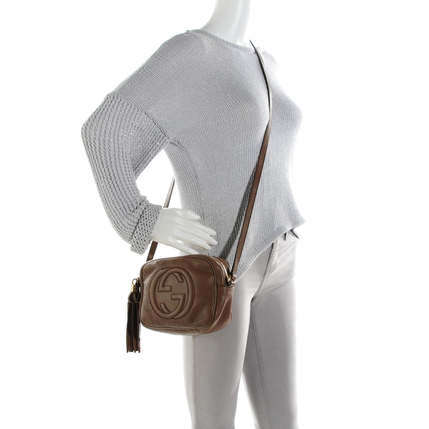 Gucci Cellarius Calfskin Small Soho Disco Bag Acero 2 of 8