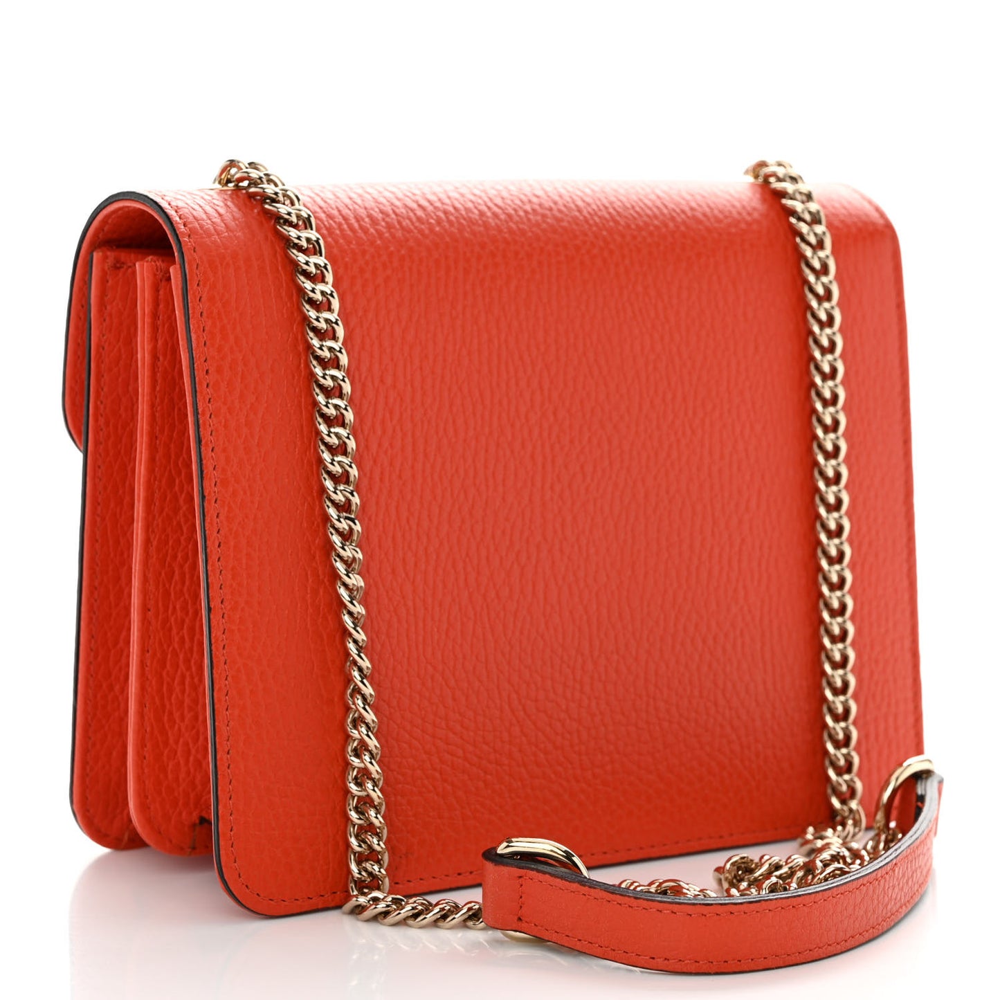 Dollar Calfskin Small Interlocking G Shoulder Bag Sun Orange