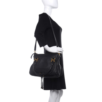 Chloe Calfskin Medium Marcie Satchel Black 2 of 9