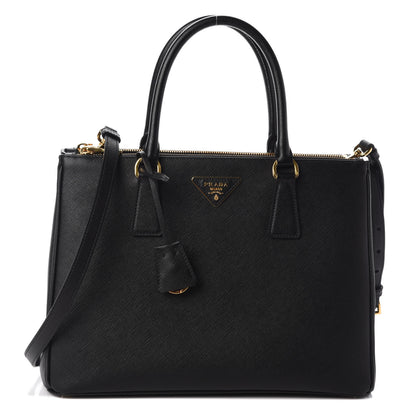 Prada Saffiano Medium Galleria Double Zip Tote Black 1 of 9