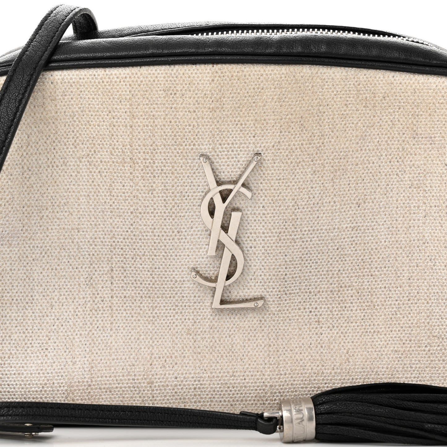 Linen Canvas Monogram Lou Camera Bag Black