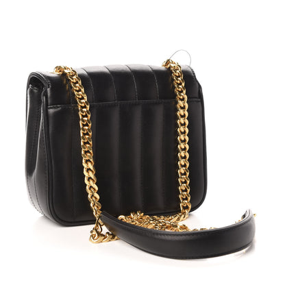 Saint Laurent Lambskin Matelasse Monogram Small Vicky Chain Bag Black 3 of 11